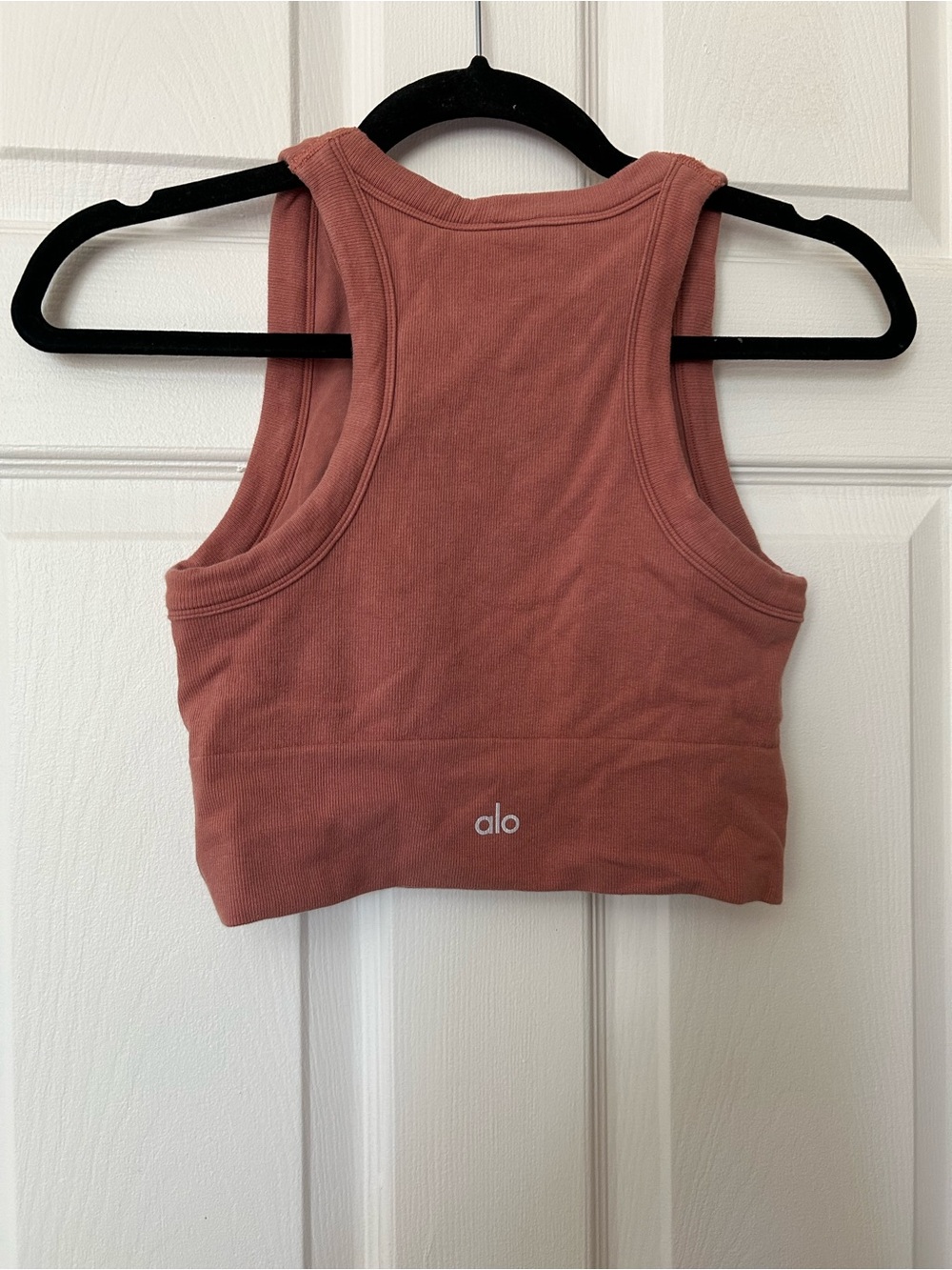NWOT Alo Seamless Delight High Neck Bra - Soft Terracotta - Picture 4 of 4